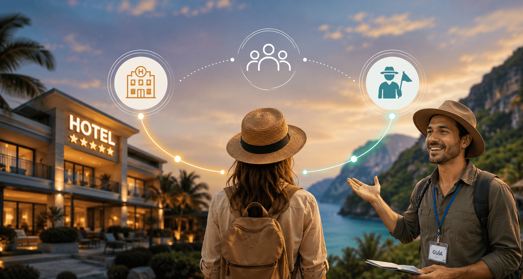 Destino turístico con alojamiento y experiencias locales